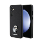 CG MOBILE Karl Lagerfeld KLHCS24MPSAKCMPK Case for S24+ S926 Hard Case Black Saffiano Karl & Choupette Metal Pin
