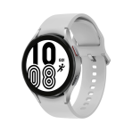 Samsung Galaxy Watch4, Round LTE Smartwatch, Wear OS, Rotating Bare Bezel, Fitness Watch, Fitness Tracker, 44 mm, Silver (German Version)
