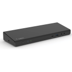 Belkin Triple Display DisplayLink Docking Station Hub with 3 HDMI Ports, 2 DisplayPorts, for Triple 4K Display with 85W Power Delivery, Gigabit Ethernet, 3.5mm Mic/Speaker, 1 USB C and 5 USB A Ports