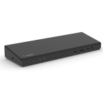 Belkin Triple Display DisplayLink Docking Station Hub with 3 HDMI Ports, 2 DisplayPorts, for Triple 4K Display with 85W Power Delivery, Gigabit Ethernet, 3.5mm Mic/Speaker, 1 USB C and 5 USB A Ports