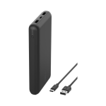 Belkin USB C Portable Charger 20000mAh, 20K Power Bank with USB Type C Input Output Port and 2 USB A Ports with Included USB C to A Cable for iPhone, Galaxy, Pixel, iPad, AirPods and More – Black