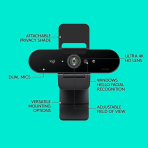 Logitech Brio Stream Webcam - Black - Image 2