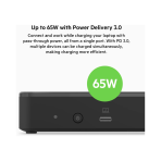 Belkin 14-port USB-C Docking Station, 65W Power Delivery, 4K Display, 2 HDMI and 2 DisplayPorts, 3 USB-C, 5 USB-A Ports, and 1 Gigabit Ethernet, Dock for Chromebook, Windows PCs, XPS and other - Image 2