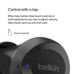 Belkin SoundForm Bolt True Wireless Earbuds, Wireless earphones with up to 28H of battery life and Mono Mode, IPX4 sweat and water resistance, Bluetooth headphones with mic for iPhone, Galaxy and more - Image 2
