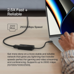 Belkin USB Type C to 2.5 Gb Ethernet Adapter, USB-IF Certified Thunderbolt 3 & 4 / USB-C to LAN Network Adapter Compatible with MacBook Pro/Air, iPad Pro, XPS, Surface, and Other USB-C Devices - Image 4