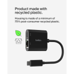 Belkin Connect USB-C to Ethernet + Charge Adapter 100W w/Gigabit Ethernet Port and USB-C Port - [10/100/1000] Mbps for Fast Internet Connection - Compatible with iPhone 16, 15, Galaxy S24 & More - Image 4