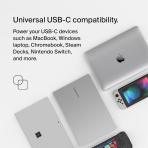 Belkin Connect 100W USB-C Core GaN Power Adapter, Fast-Charging Adapter with Universal USB-C Compatibility, 100W Power Delivery, UK and EU Power Cords for Gaming, MacBook, PC Laptops, and Chromebook - Image 4