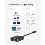 Belkin Connect USB-C to Ethernet + Charge Adapter 100W w/Gigabit Ethernet Port and USB-C Port - [10/100/1000] Mbps for Fast Internet Connection - Compatible with iPhone 16, 15, Galaxy S24 & More - Image 5
