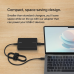 Belkin Connect 100W USB-C Core GaN Power Adapter, Fast-Charging Adapter with Universal USB-C Compatibility, 100W Power Delivery, UK and EU Power Cords for Gaming, MacBook, PC Laptops, and Chromebook - Image 3