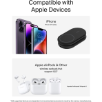 Belkin BoostCharge 2-in-1 Magnetic Foldable Qi2 Charger 15W, MagSafe Compatible Wireless Charger, Fast Charging for iPhone 17, Air, 16, 15, Charging Station with Non-Slip Base, PSU Included - Black - Image 4