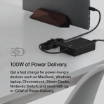 Belkin Connect 100W USB-C Core GaN Power Adapter, Fast-Charging Adapter with Universal USB-C Compatibility, 100W Power Delivery, UK and EU Power Cords for Gaming, MacBook, PC Laptops, and Chromebook - Image 5