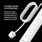Belkin 4-Outlet Surge Protector Power Strip, 525 Joules of Protection - Image 6