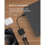 Belkin Connect USB-C to Ethernet + Charge Adapter 100W w/Gigabit Ethernet Port and USB-C Port - [10/100/1000] Mbps for Fast Internet Connection - Compatible with iPhone 16, 15, Galaxy S24 & More - Image 2