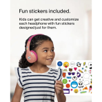 Belkin SoundForm Mini Kids Wireless Headphones with Built-In Microphone, 30H of Playback Time, & Fun Stickers - Over-Ear Headsets for Online Learning, School, Travel, iPhone, iPad, Galaxy - Pink - Image 7