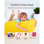 Belkin SoundForm Mini Kids Wireless Headphones with Built-In Microphone, 30H of Playback Time, & Fun Stickers - Over-Ear Headsets for Online Learning, School, Travel, iPhone, iPad, Galaxy - Pink - Image 8