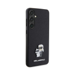 CG MOBILE Karl Lagerfeld KLHCS24MPSAKCMPK Case for S24+ S926 Hard Case Black Saffiano Karl & Choupette Metal Pin - Image 7