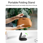 Belkin BoostCharge 2-in-1 Magnetic Foldable Qi2 Charger 15W, MagSafe Compatible Wireless Charger, Fast Charging for iPhone 17, Air, 16, 15, Charging Station with Non-Slip Base, PSU Included - Black - Image 8