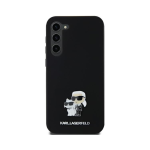CG MOBILE Karl Lagerfeld KLHCSA35SMHKCNPK Phone Cases for A35 A356 Hard Case Black Silicone Karl & Choupette Metal Pin