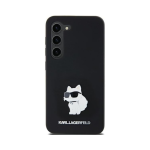 CG MOBILE Karl Lagerfeld KLHCSA55SMHCNPK Case for A55 A556 Black Hard Case Silicone Choupette Metal Pin